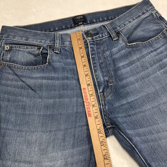 J CREW Jeans Men 31/30 (32x27 actual) DRIGGS Light Wash Whisker Denim Blue - Picture 13 of 16